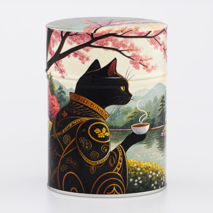 Boîte à thé traditionnelle illustrée artisanale française - Mugi