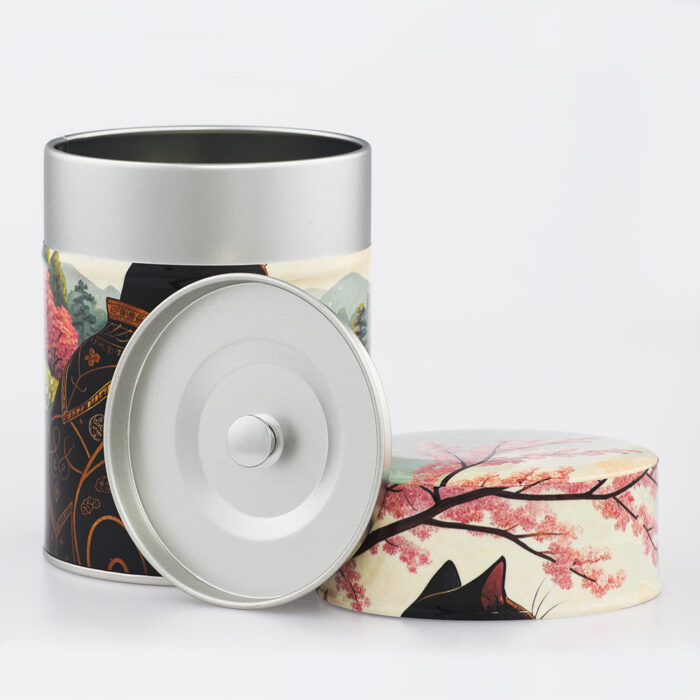 Boîte à thé traditionnelle illustrée artisanale française - Mugi