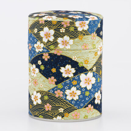 Boîte à thé washi chiyogami artisanale française - Mihama