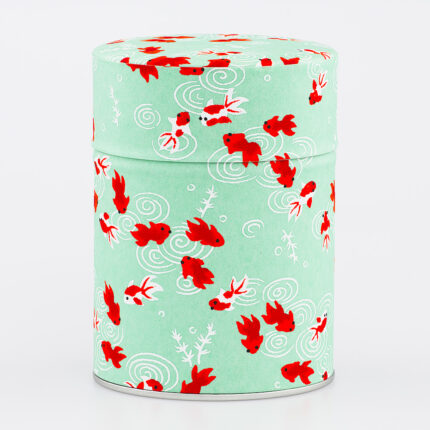 Boîte à thé washi chiyogami artisanale française - Sakana