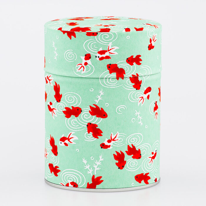 Boîte à thé washi chiyogami artisanale française - Sakana