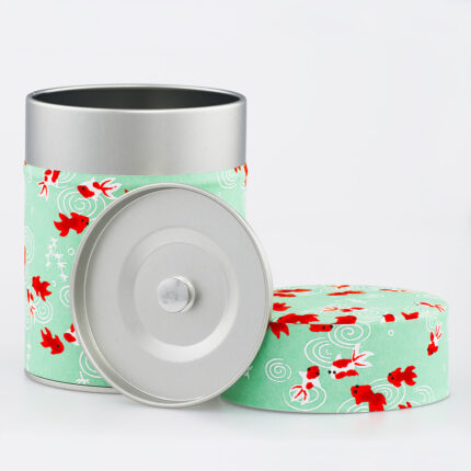 Boîte à thé washi chiyogami artisanale française - Sakana
