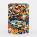 French handmade washi chiyogami tea box - Sanuki