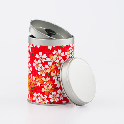 Petite boîte à thé washi chiyogami artisanale française - Kihoku