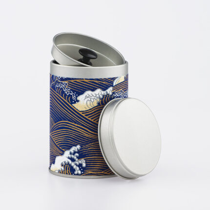 Petite boîte à thé washi chiyogami artisanale française - Kurotaki