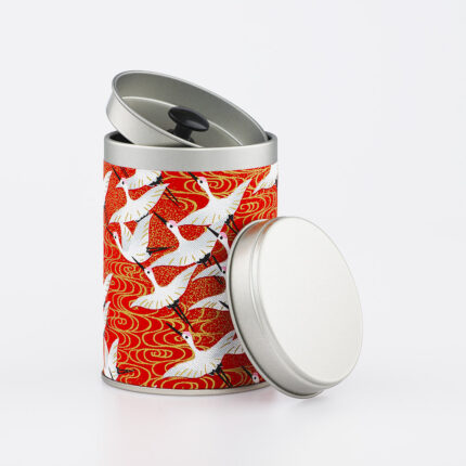Petite boîte à thé washi chiyogami artisanale française - Minabe