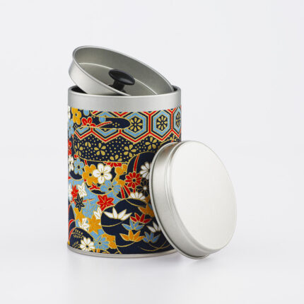 Petite boîte à thé washi chiyogami artisanale française - Sanuki