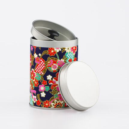 Petite boîte à thé washi chiyogami artisanale française - Tamano