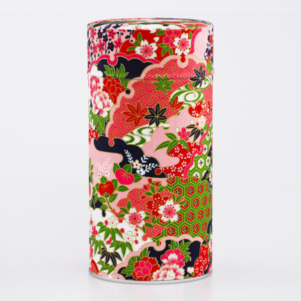 Grande boîte à thé washi chiyogami artisanale française - Anan