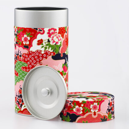 Grande boîte à thé washi chiyogami artisanale française - Anan