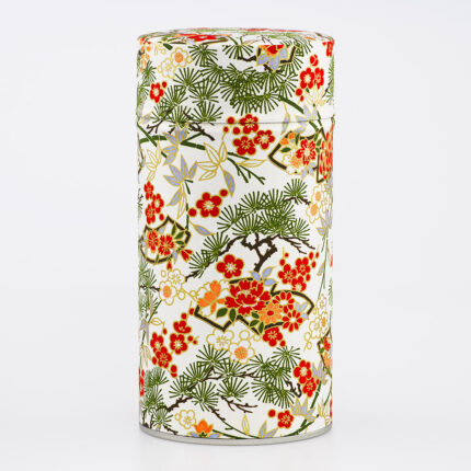 Grande boîte à thé washi chiyogami artisanale française - Fukugawa