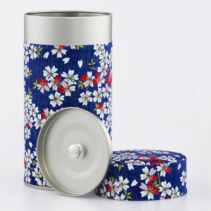 Grande boîte à thé washi chiyogami artisanale française - Kawazu