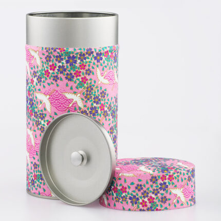 Grande boîte à thé washi chiyogami artisanale française - Masuda