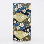 Large French handmade washi chiyogami tea box - Mihama