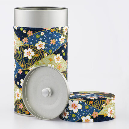 Grande boîte à thé washi chiyogami artisanale française - Mihama