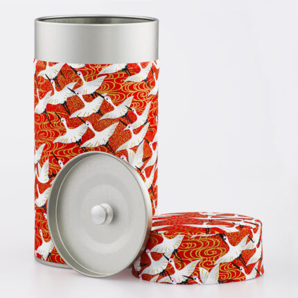 Grande boîte à thé washi chiyogami artisanale française - Minabe