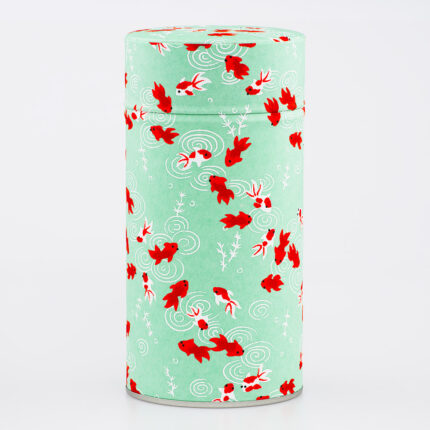 Grande boîte à thé washi chiyogami artisanale française - Sakana