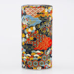 Large French handmade washi chiyogami tea box - Sanuki