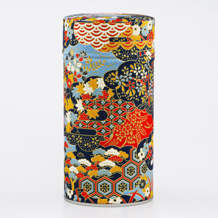 Grande boîte à thé washi chiyogami artisanale française - Sanuki