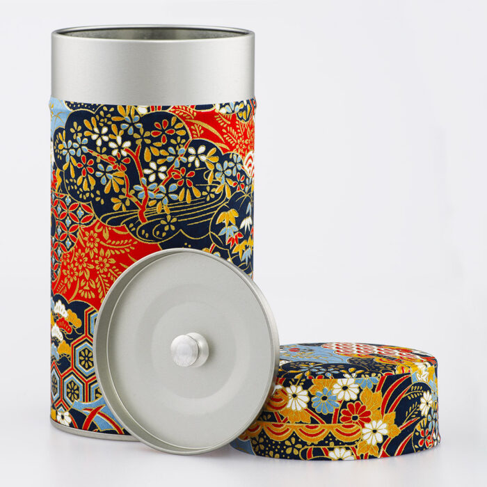 Grande boîte à thé washi chiyogami artisanale française - Sanuki