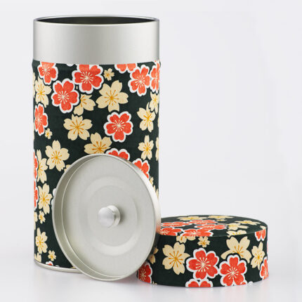 Grande boîte à thé washi chiyogami artisanale française - Satomi