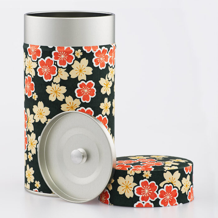 Grande boîte à thé washi chiyogami artisanale française - Satomi