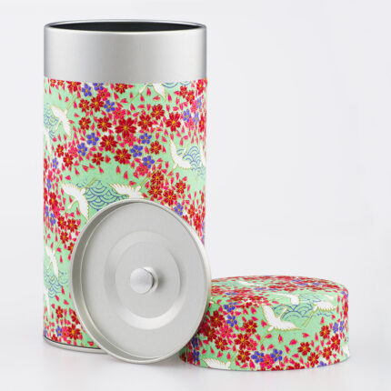 Grande boîte à thé washi chiyogami artisanale française - Shimoze