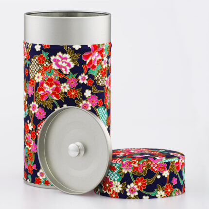 Large French handmade washi chiyogami tea box - Tamano