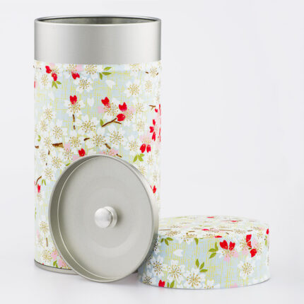 Grande boîte à thé washi chiyogami artisanale française - Yanai