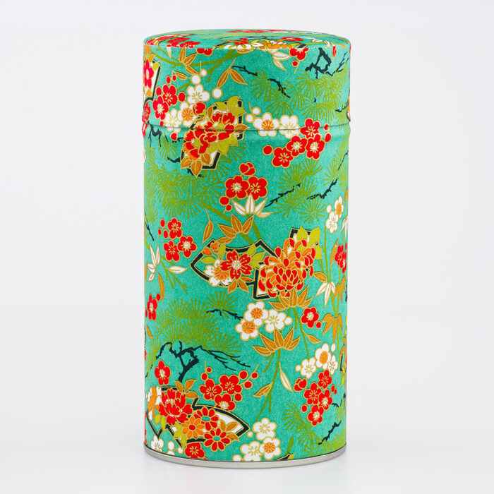 Große französische handgefertigte Washi-Chiyogami-Teedose - Yatsumi