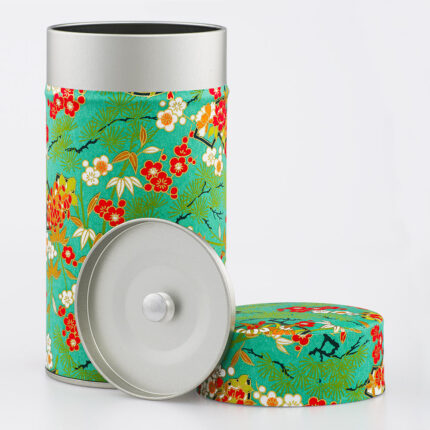 Grande boîte à thé washi chiyogami artisanale française - Yatsumi