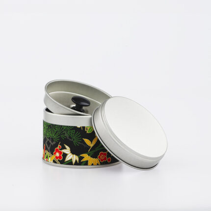 Kleine französische handgefertigte Washi-Chiyogami-Teedose - Kadoya