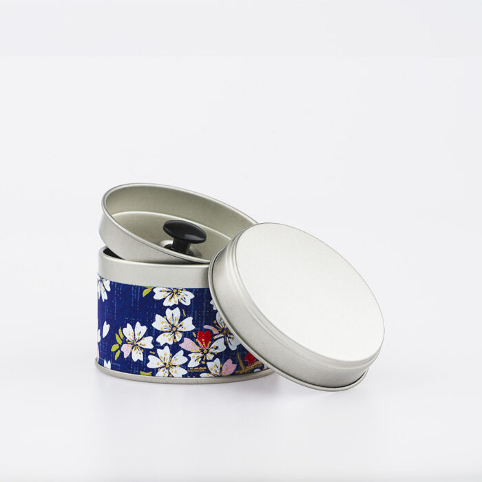 Petite boîte à thé washi chiyogami artisanale française - Kawazu
