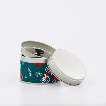 Petite boîte à thé washi chiyogami artisanale française - Kazuga