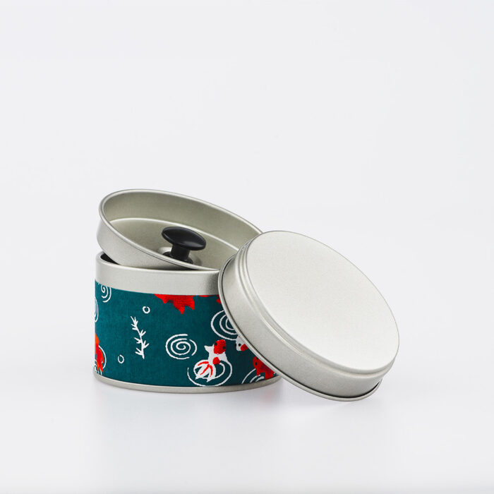 Kleine französische handgefertigte Washi-Chiyogami-Teedose - Kazuga