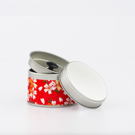 Petite boîte à thé washi chiyogami artisanale française - Kihoku