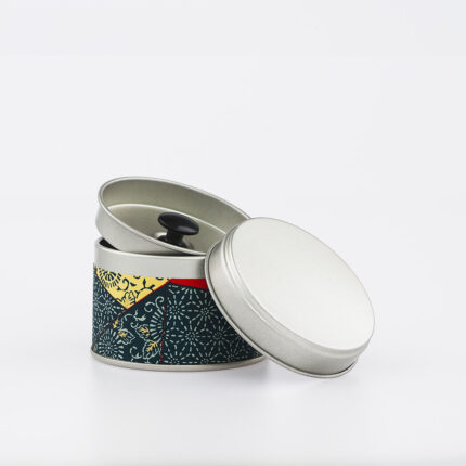 Petite boîte à thé washi chiyogami artisanale française - Kochi