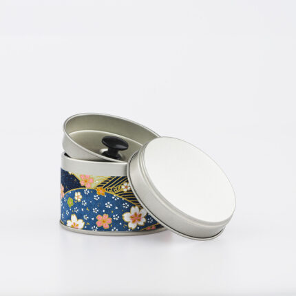 Petite boîte à thé washi chiyogami artisanale française - Mihama
