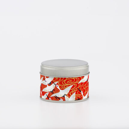 Petite boîte à thé washi chiyogami artisanale française - Minabe