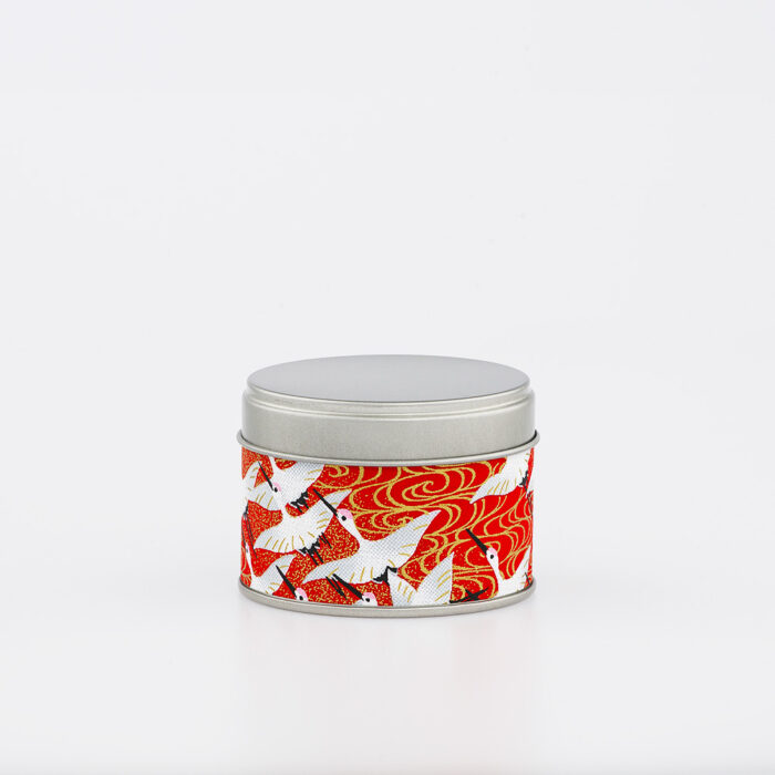 Petite boîte à thé washi chiyogami artisanale française - Minabe