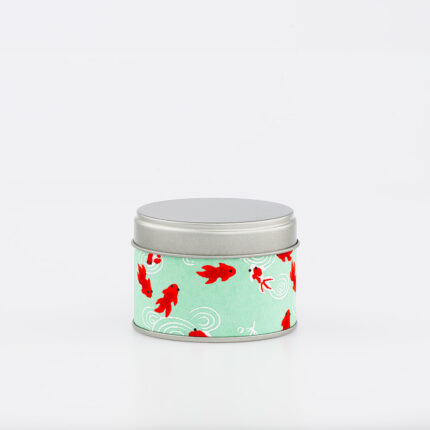 Petite boîte à thé washi chiyogami artisanale française - Sakana