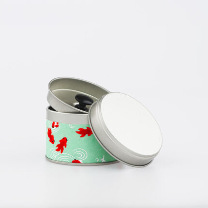 Petite boîte à thé washi chiyogami artisanale française - Sakana