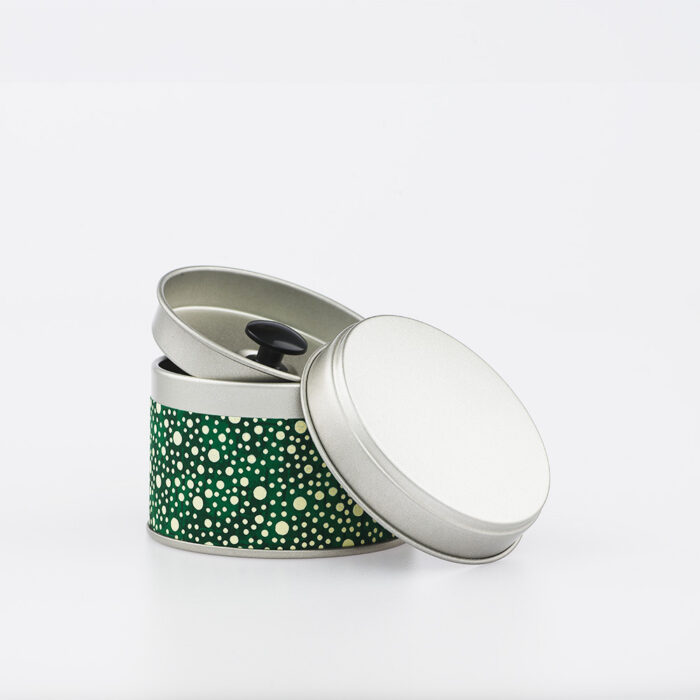 Kleine französische handgefertigte Washi-Chiyogami-Teedose - Tsurui