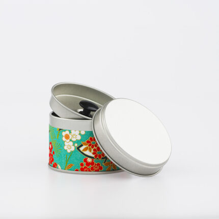 Petite boîte à thé washi chiyogami artisanale française - Yatsumi