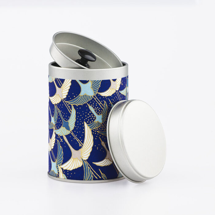 Small French handmade washi chiyogami tea box - Ginan