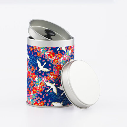 Small French handmade washi chiyogami tea box - Hokin