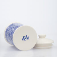 Boîte à thé en faïence artisanale de Desvres