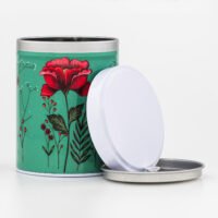 Réédition Boîte à thé Fleur rouge