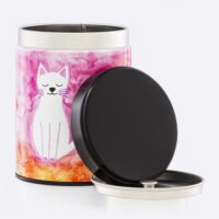 Boîte à thé illustrée empilable Chat céleste