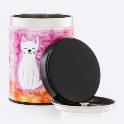 Boîte à thé illustrée empilable Chat céleste
